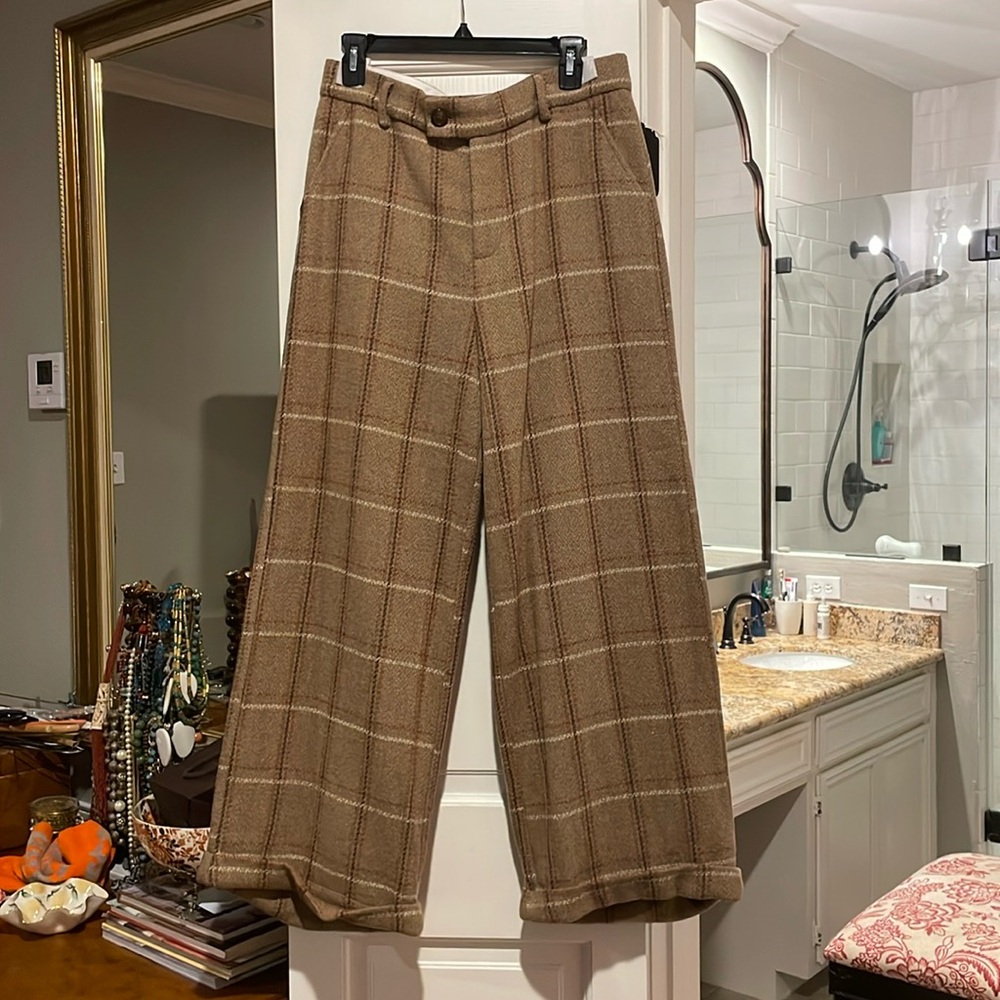 NWT wide leg thick wool trousers. A loves a. Size 12